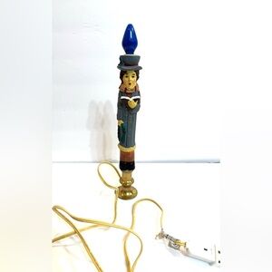 Silvestri Blue Male Christmas Caroler Electric Candle Holiday Decor